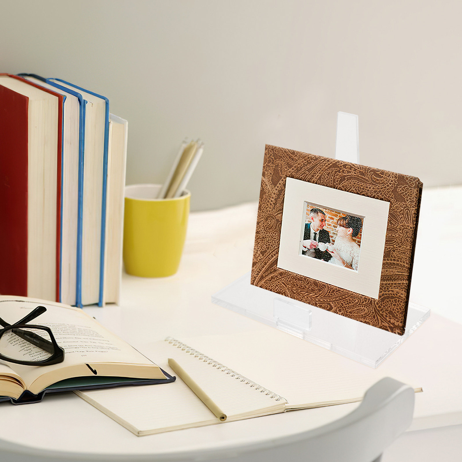 Clear Acrylic Book Stand Holder - Penyangga Piring Akrilik Serbaguna, Rak Foto,