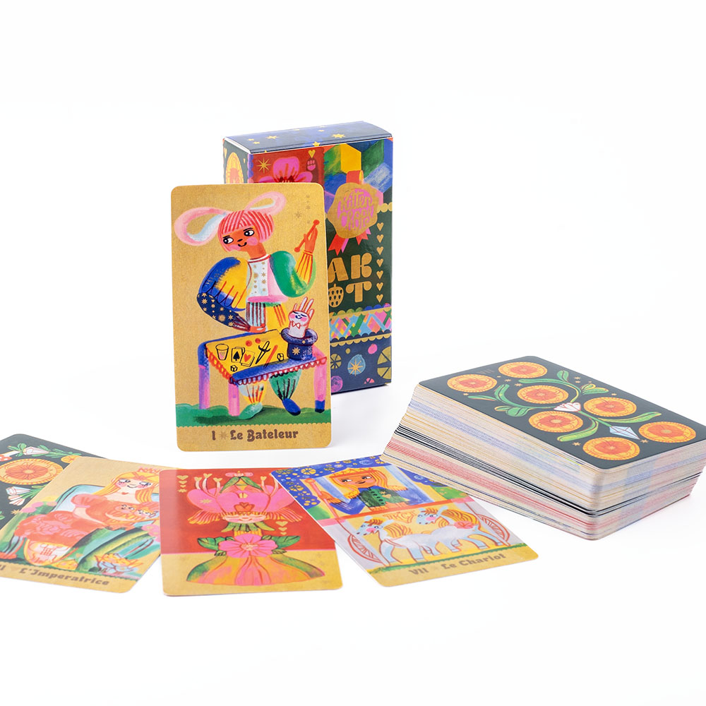 Tarot Deck With Guidebook - Pipspeak Tarot 10.3*6cm dek gaya Marseille