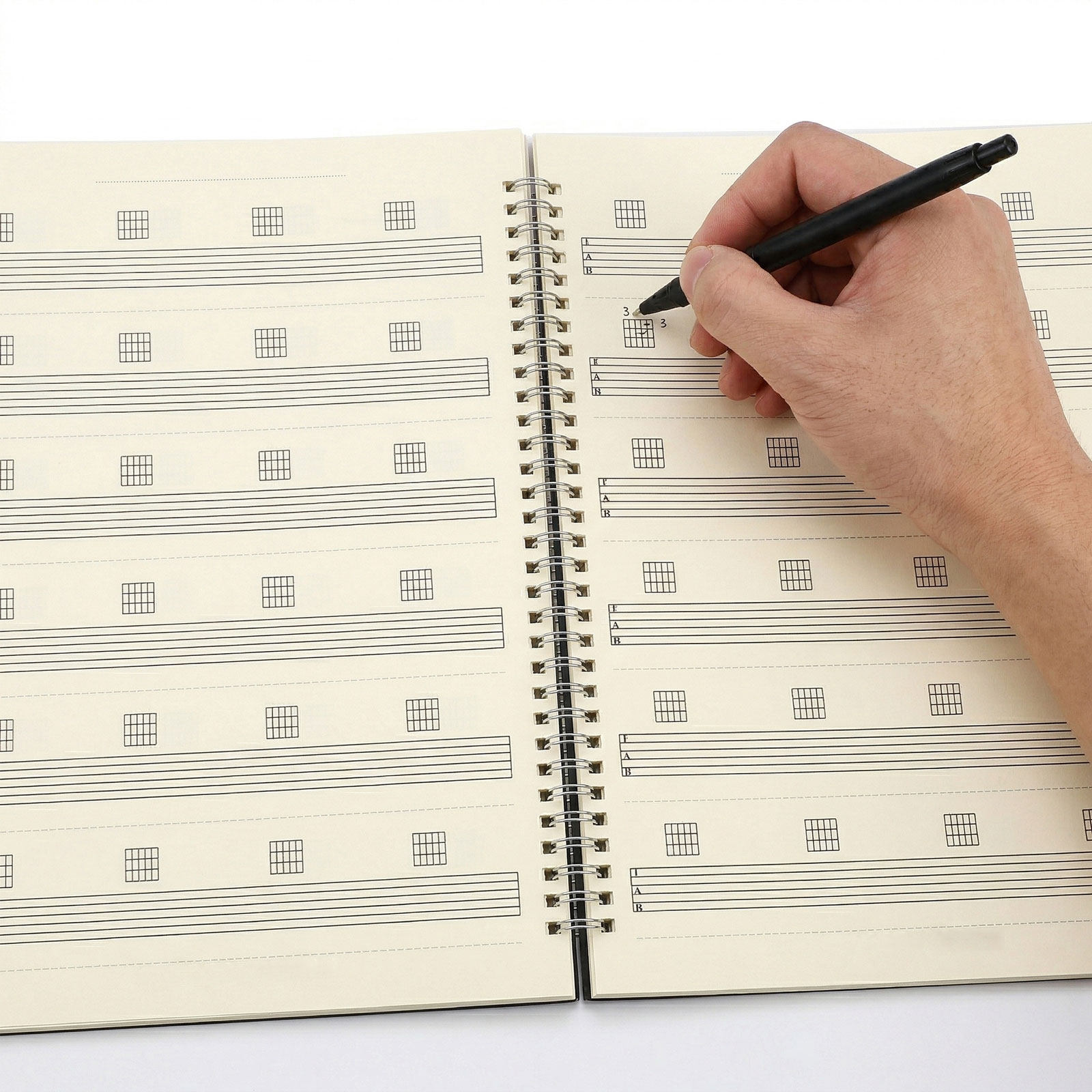 Blank Sheet Music Notebook - 2 buah Buku Catatan Notasi Gitar,