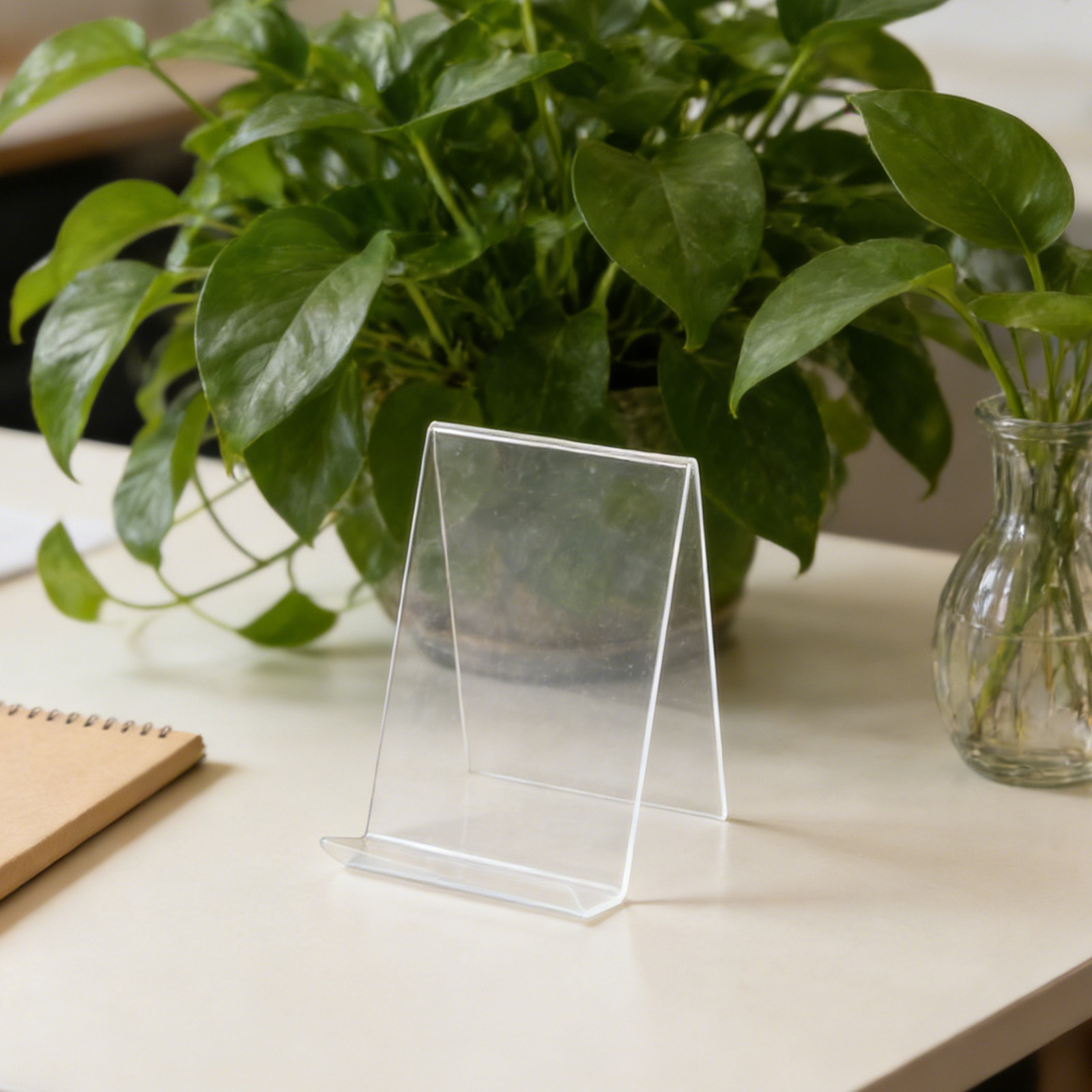 Clear Acrylic Book Stand Holder - 3 buah penyangga buku akrilik transparan,