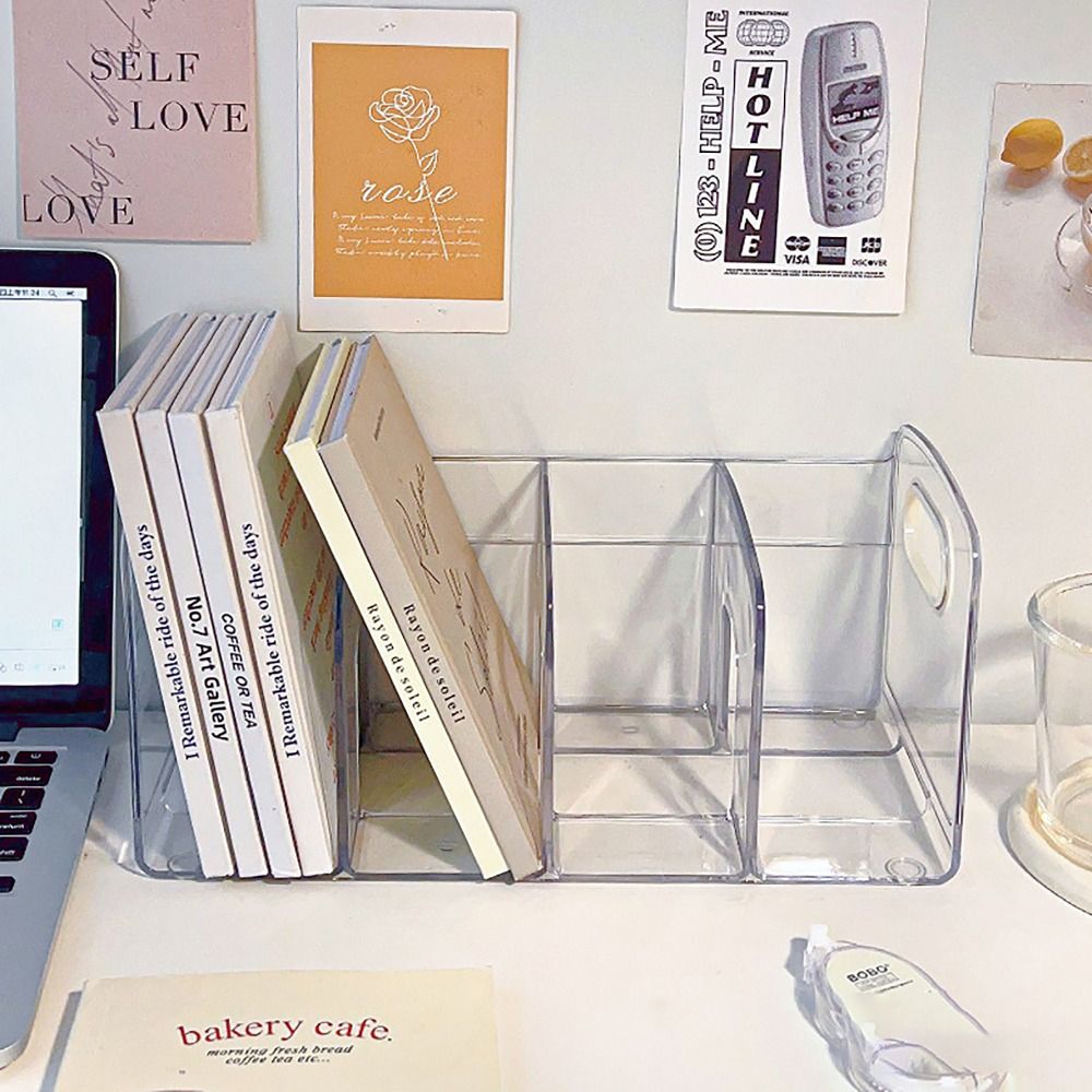 Clear Acrylic Book Stand Holder - Penyangga Buku Akrilik Transparan Portabel dengan