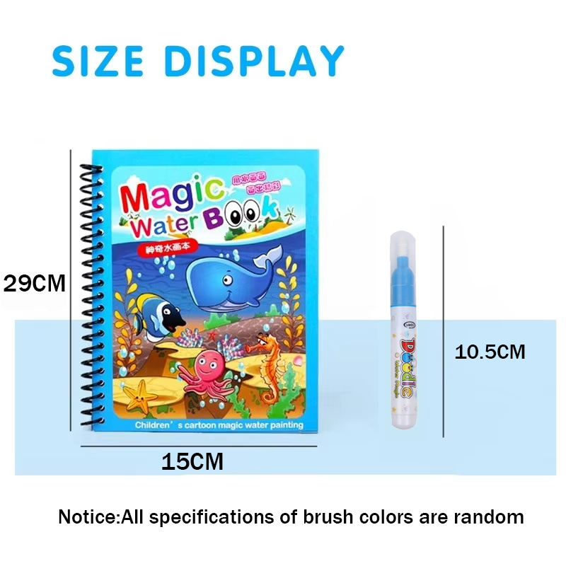 1 Buah Buku Ajaib Lukisan Cat  - Reusable Water Magic Coloring Book ulasan dan harga