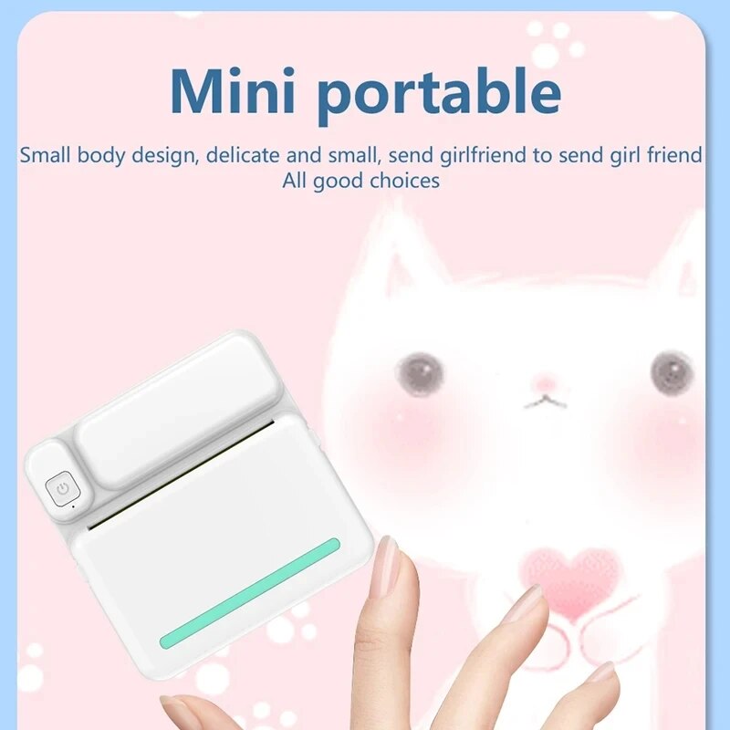C19 Printer termal portabel, P - Mini Pocket Thermal Printer Paper Roll ulasan dan harga