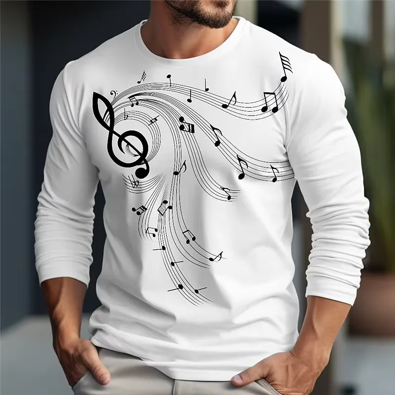 Kaos Pria Lengan Panjang 3D de - Music ulasan dan harga