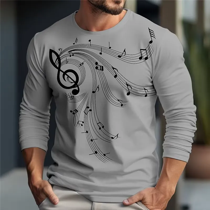 Kaos Pria Lengan Panjang 3D de - Music ulasan dan harga