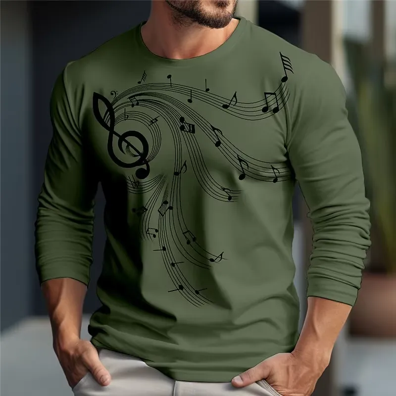 Kaos Pria Lengan Panjang 3D de - Music ulasan dan harga