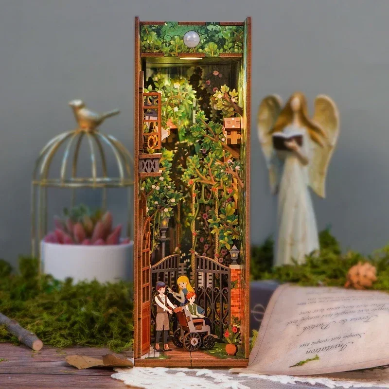 Kit Rak Buku Miniatur DIY dari - Diy Wooden Book Nook Kit Shelf Insert ulasan dan harga
