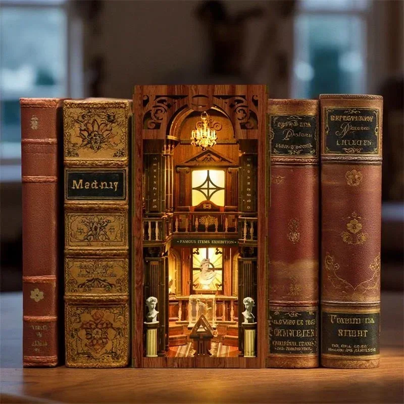 Rak Buku Miniatur Model Kit Ra - Diy Wooden Book Nook Kit Shelf Insert ulasan dan harga